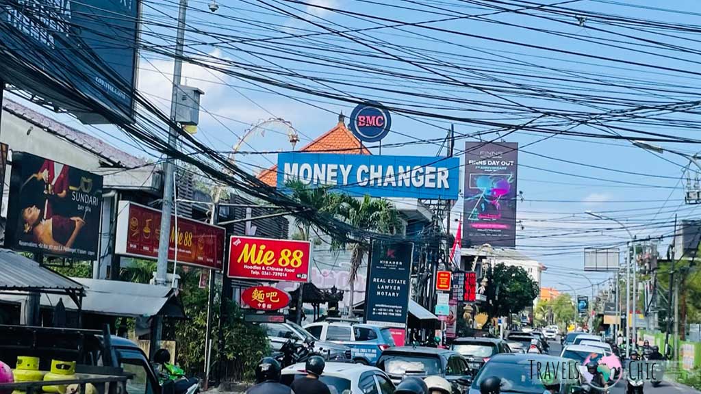 Cambio de moneda en Bali