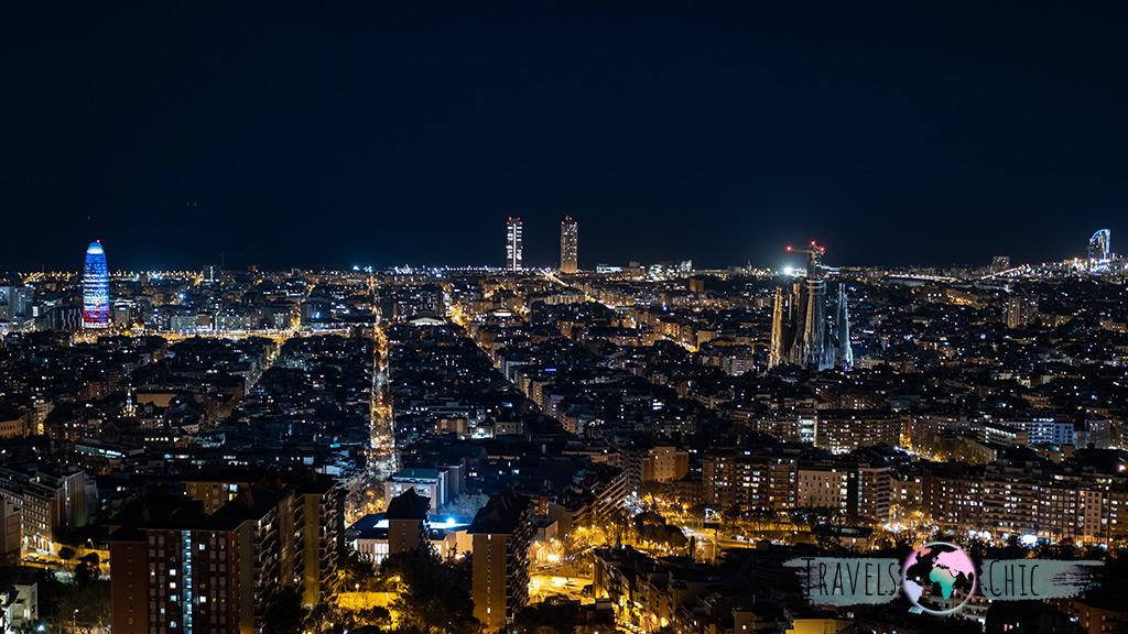 Vistas de Barcelona de noche