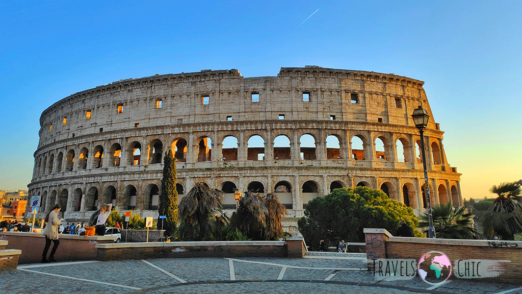 View of the Colosseum in Rome – perfect starting point for a 4 days in Rome itinerary
