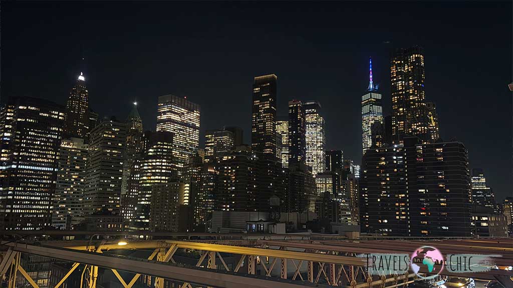 Distrito financiero de noche