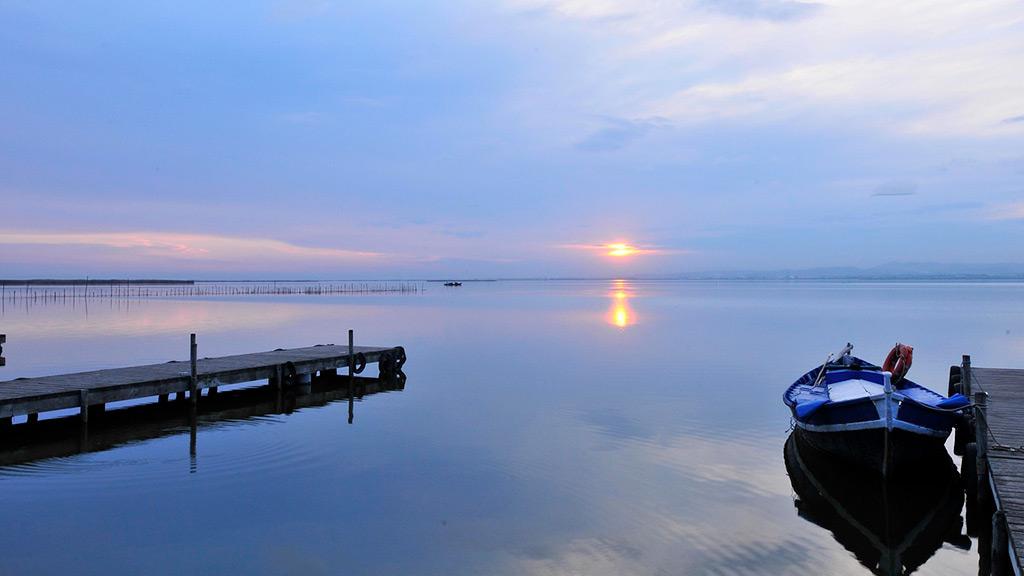 Albufera de Valencia en el atardecer